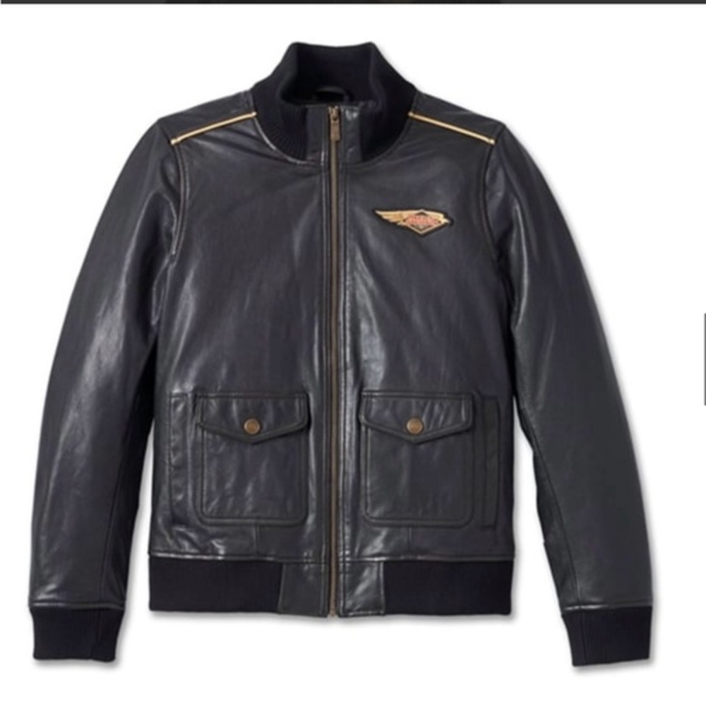 Harley Davidson 120th Anniversary Bomber Leather Jacket
